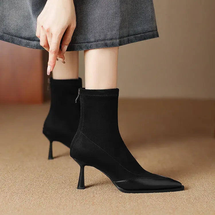 Vintage Thick Heel Women Knee High Boots Fashion Ladies Belt Buckle Knight Long Booties botas de inverno feminina