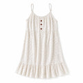 Women's 100% Cotton Crepe Gauze Nightgown Floral Sleeveless Spaghetti Strap Knee-Length Summer Home Sleep Dress M-XL