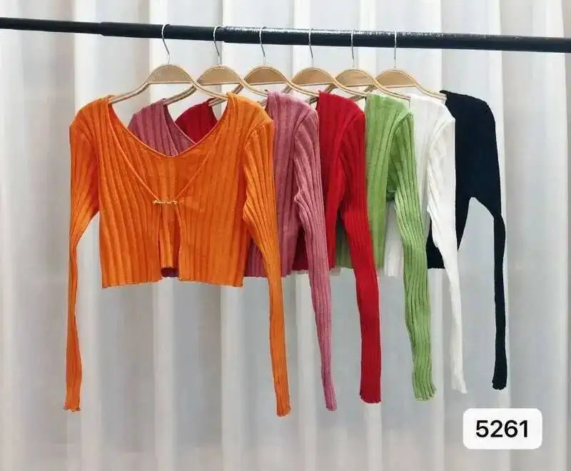Sexy New Spicy Girl Fashion Long Sleeve Thin Cardigan Trendy Women's Wear Mini Tees Sheer Charm Bold Hollow Out Romantic 3KQ6