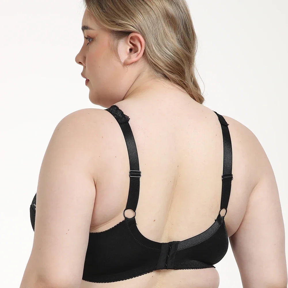Bras For Women Minimizer Brassiere Plus Size Lace Bra Support Underwire Full Big Cup Thin Adjusted-straps D E F G H I