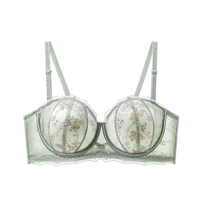 Rabbit Ear Lace Strapless Bra Minimizer Push Up for Large Bust Summer Thin Design Comfortable Backless Bra Women S-XL MOYISU AB