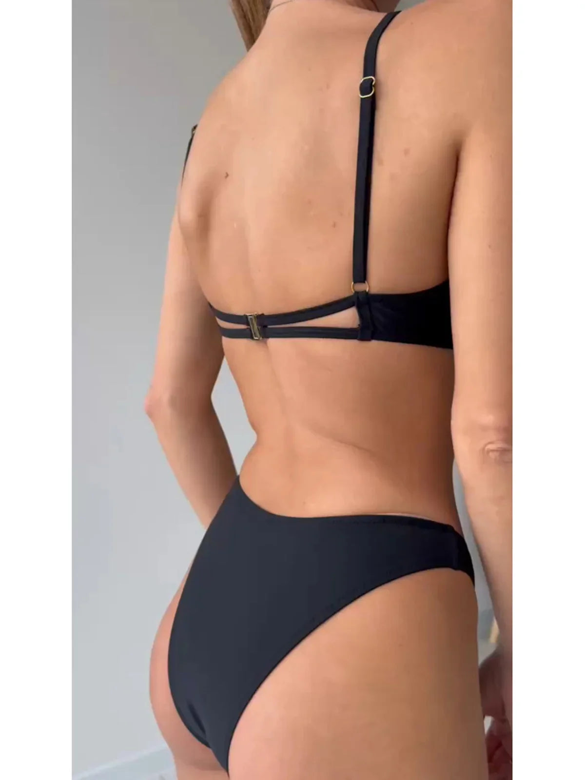 High Neck Underwired Bikini Female Swimsuit Women Swimwear Two-Pieces Bikini Set Brazilian Padded Bather Bathing Suit Swim V7514