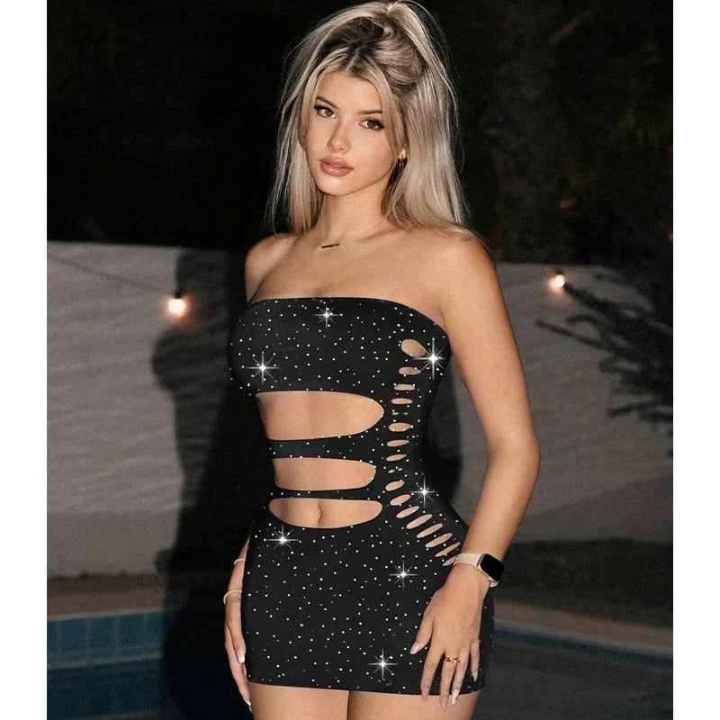 1PC Women Sexy Fishnet Beach Cover Up Hollow Out Bodycon Dress See Through Summer Swimwear