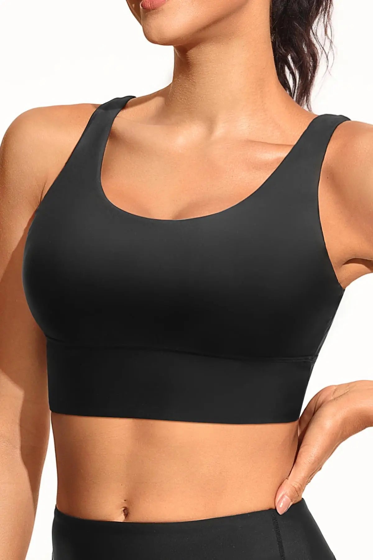 2026 Sport Swim Vest Swimsuit Only Tops Padded Swimwear Women Solid Bathers Bathing Swimming Swim Suit Female