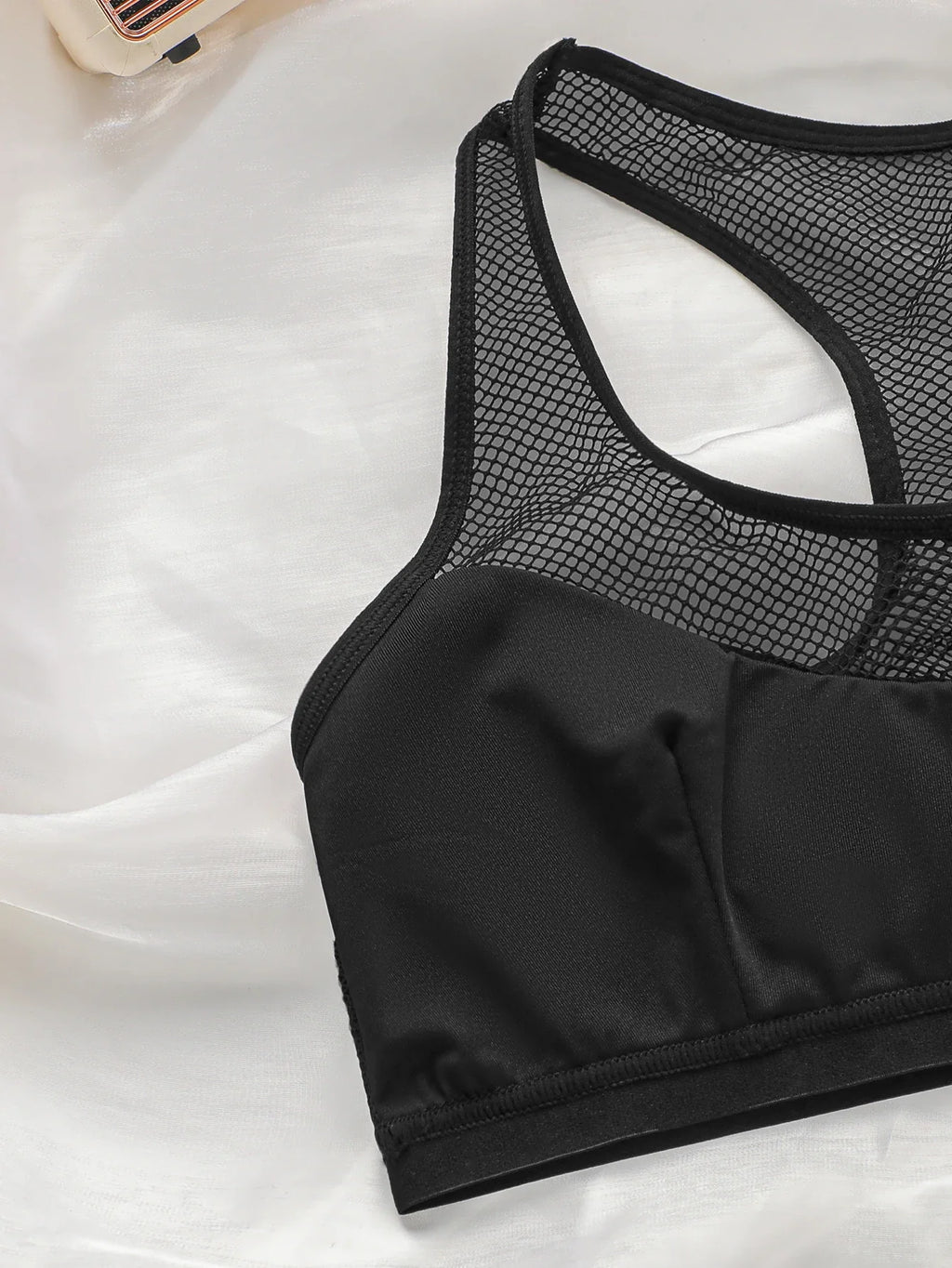Black full cup mesh back underwear sports vest yoga bra new women's underwear sexy Lingerie