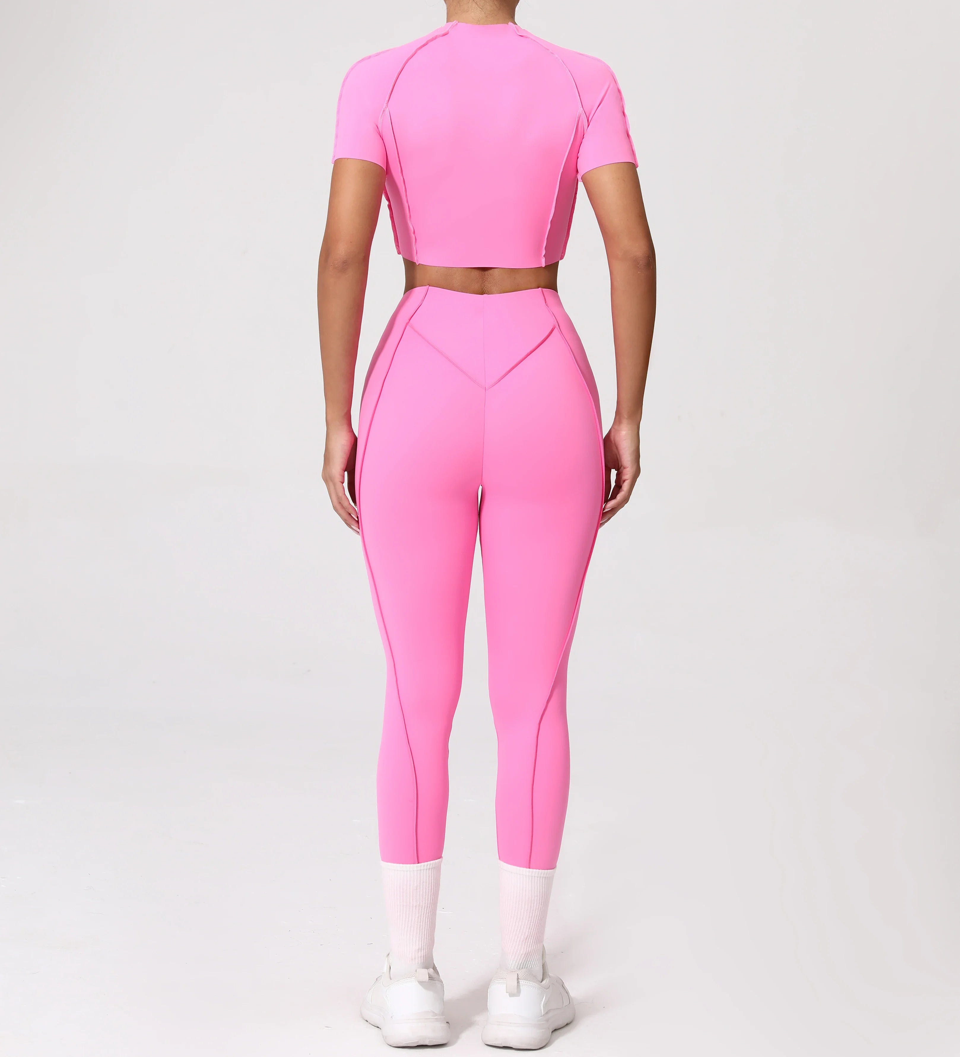 2PCS Yoga Suit Sports Set Women Quick-Drying Gym Set Women Tracksuit Running Workout Long Sleeve Sports Shirt Yoga Clothing