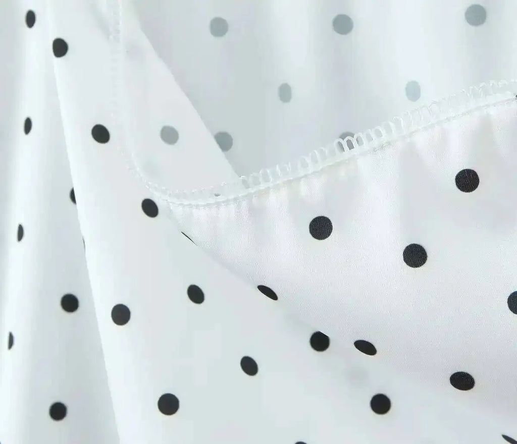 2026 Women Vintage Black White Polka Dot A-line Knee Length Skirt Sexy Low Waist Holiday Summer Skirts Slim Mini Skirts J7L2