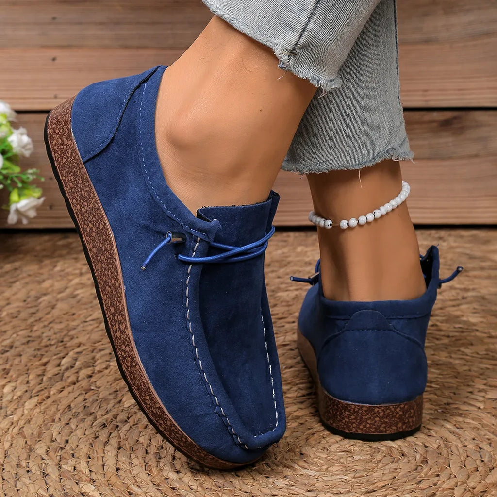 New Fashionable Slip-On Loafers Women's Shoes with Elastic Laces Lightweight Casual Outdoor Footwear Easy to Match 2026