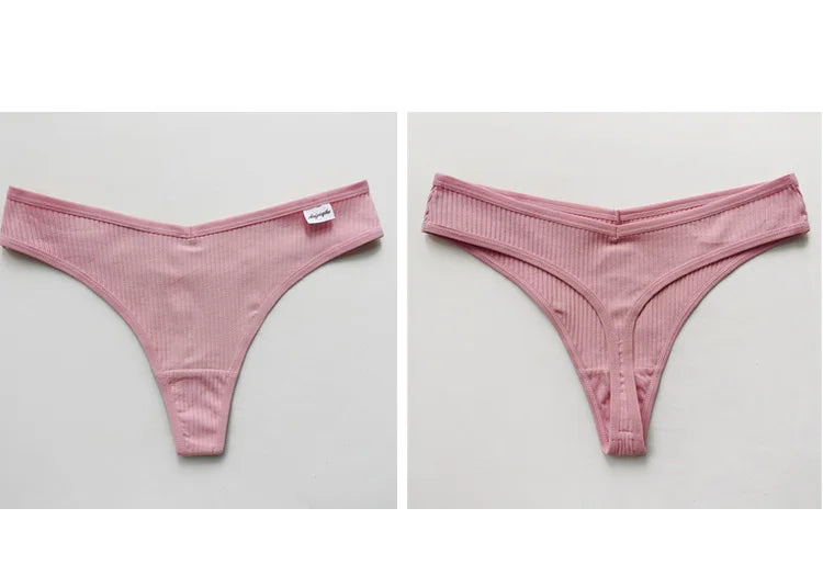Cotton Sexy Girls Panties Simple Women Thongs Female Briefs Underwear Sports G-Strings Hot T-Back Breathable Underpants Lingerie