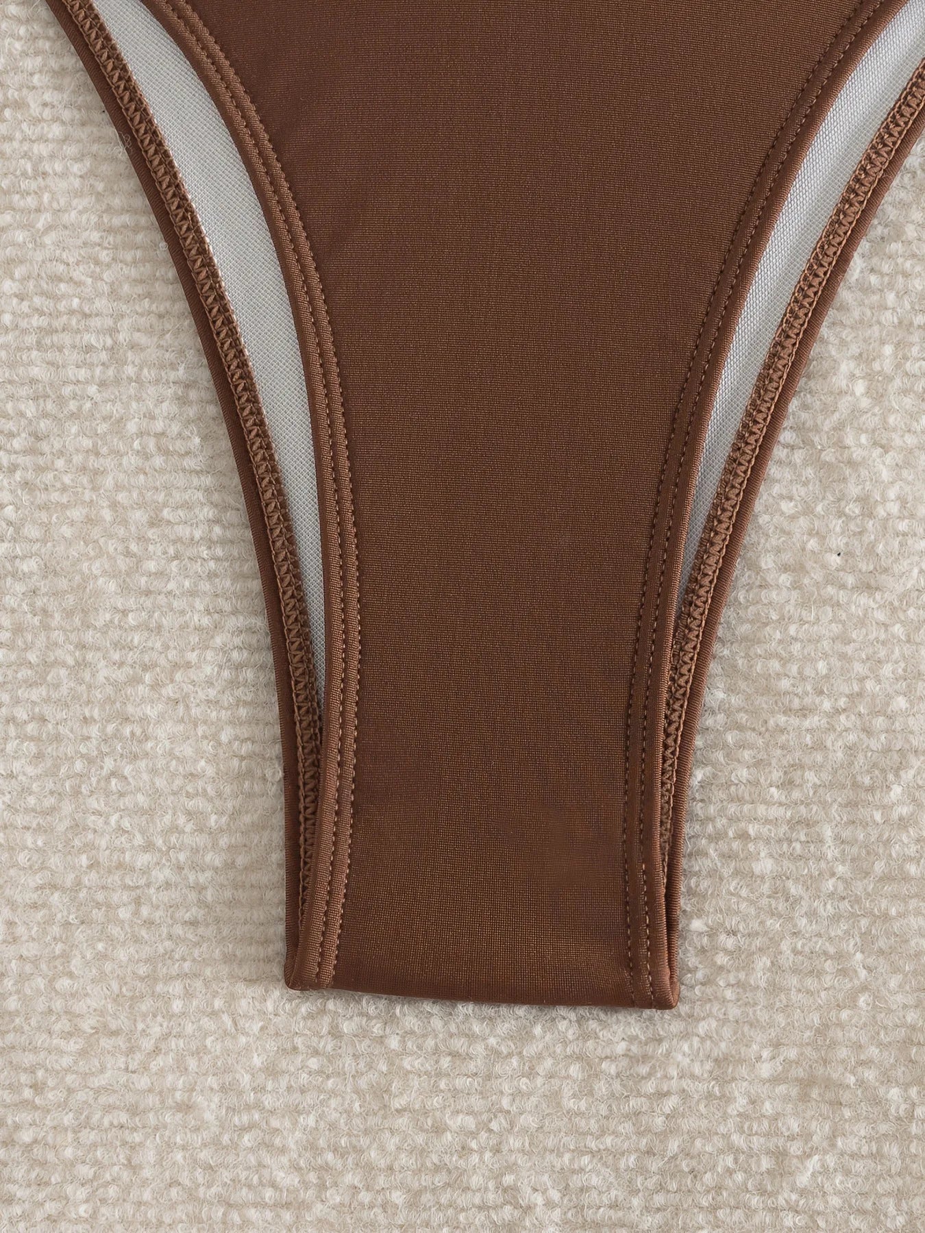 Sexy Coffee Contrast Ruffles Thong Bikini Set Women Hollow Out Push Up Underwire Bra Swimwear 2026 Summer Bathing Suit Swimsuit