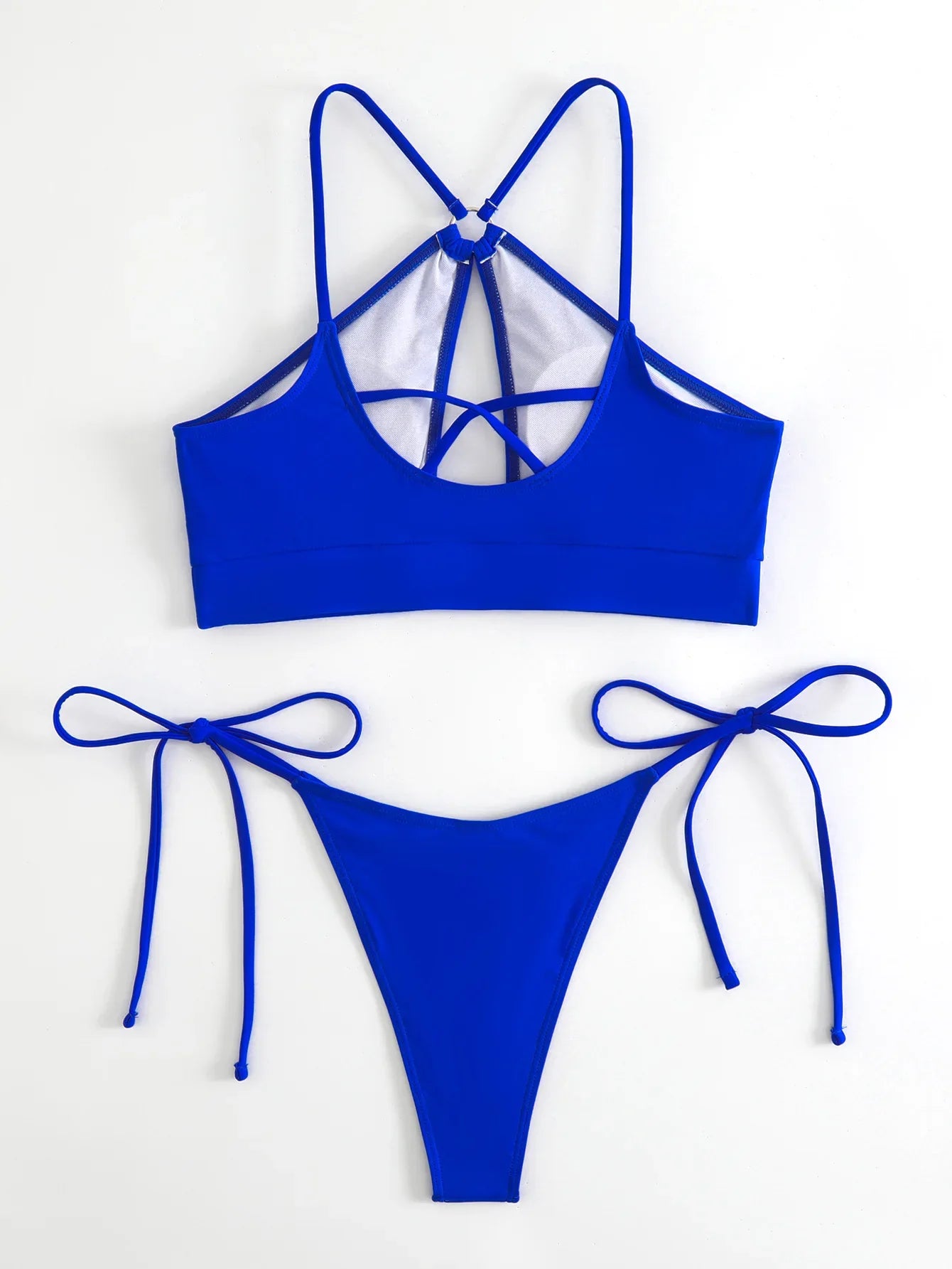 2026 Sexy Orange Bikini Hollow Out Push Up Two-Piece Swimsuit Women Halter Bandage Backless Thong Swimwear Summer Beachwear New