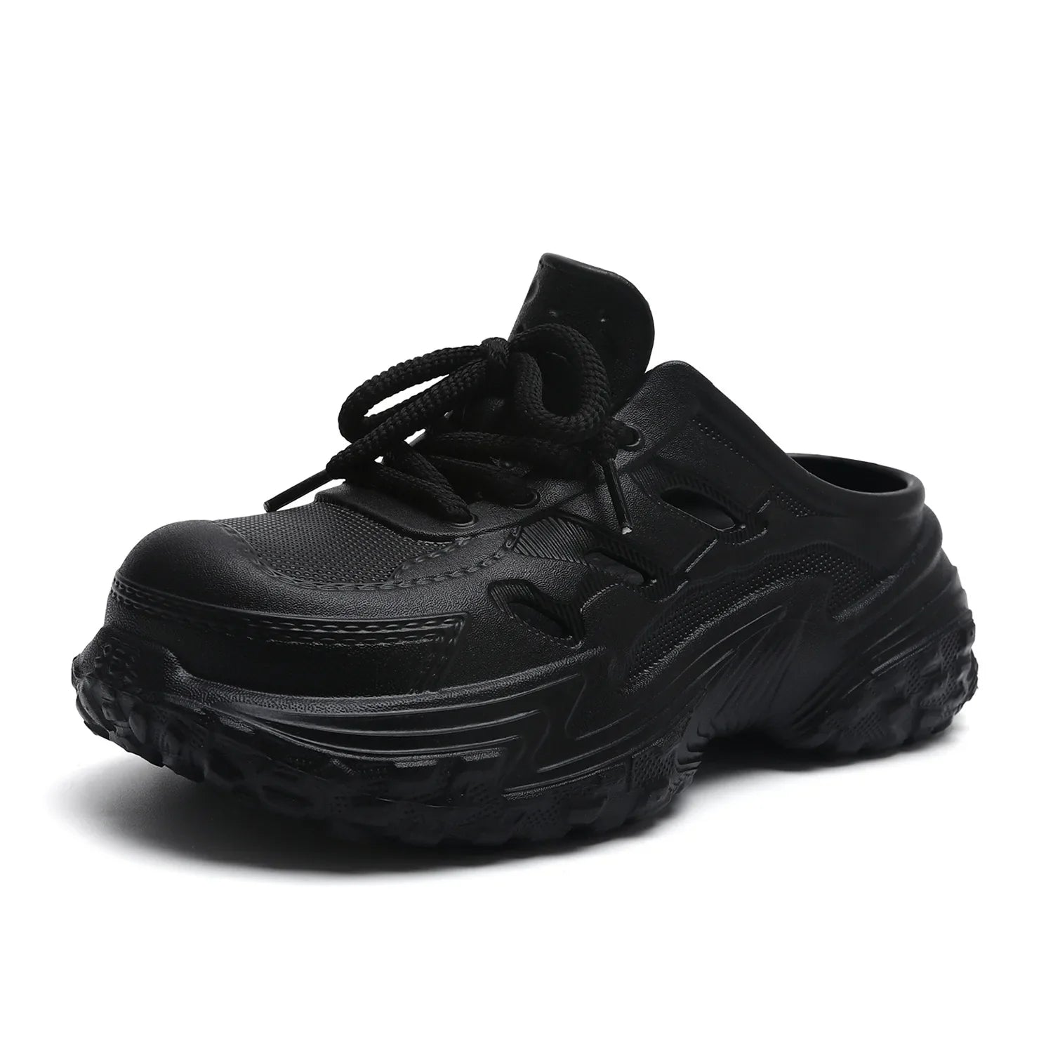 2026 New Leisure Platform Clogs For Women Men Summer Street House Shoes Soft EVA Lace-up Style Slippers Couples Beach Sandals