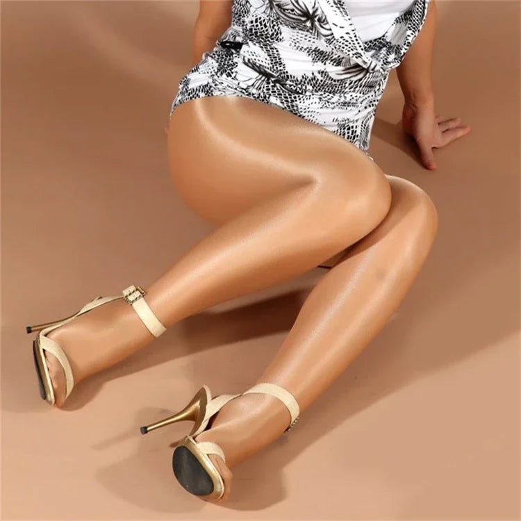 70D Shaping Pantyhose Women Sexy Tights Lingerie Stockings Shiny Satin Shape Stockings Dance Wear DS Nightclub