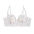 Summer Rabbit Cup Bralette Large Bust Light Support Thin Lace Beachwear Pure Comfort Wirefree Anti-Sagging Bra AU S-XL MOYISU
