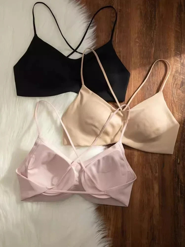 Seamless Liquid Invisible Bra Strapless Adhesive Push Up Backless Underwear for Small Bust Gathering Comfort MOYISY Sexy Bra S-L
