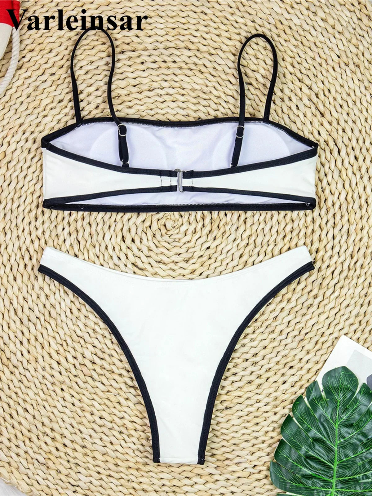 Sexy High Cut Leg Brazilian Bikini Women Swimwear Female Swimsuit Two-Pieces Bikini Set Padded Bather Bathing Suit Swim V8316