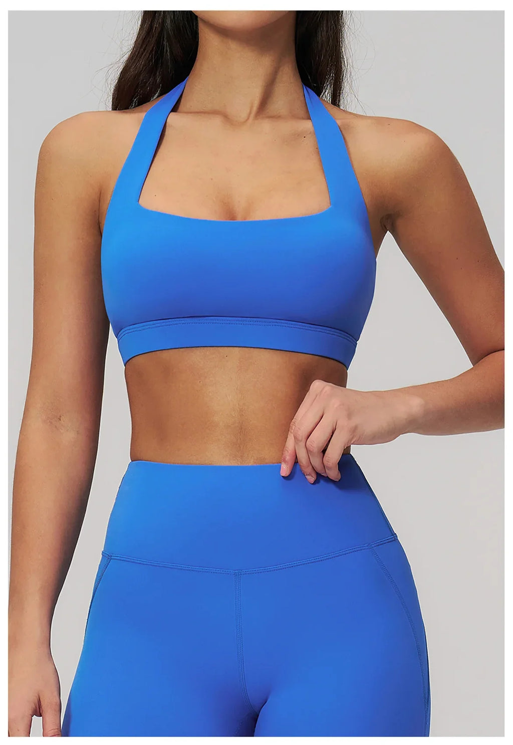 Summer Women Sports Bra Pilates Yoga Bra Hanging Neck Gym Underwear Running Fitness Shock Proof Breathable Quick-Dry Fitness Top