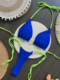 Metal Heart-shaped Halter Mini Micro Thong Bikini Female Swimsuit Women Swimwear Two-pieces Bikini Set Bather Bathing Suit Swim