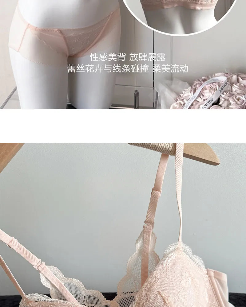 Summer Nouvelle Tendance! Soutien-Gorge Push Up à Fermeture Avant - Bretelles Dentelle Dos, Bralette Légère pour Petite Poitrine