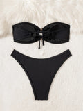 Sequins Shiny Bling Bandeau Bikini Female Swimsuit Women Swimwear Two-pieces Bikini set Brazilian Bather Bathing Suit Swim K7311