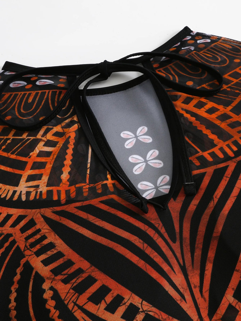 2026 Printed Mesh Swimsuit One Piece & Beach Dress Long Sleeves Swimwear Women Bathing Swimming Swim Suit Padded Beachwear
