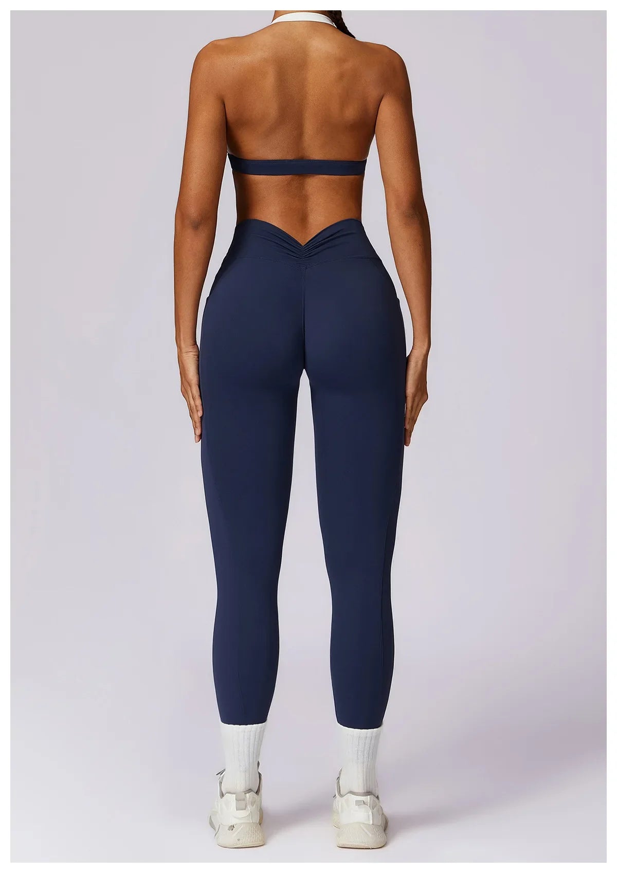 Gym Sport Bra Halter Sports Bra Anti-sweat Breathable Yoga Bra Shockproof Crop Top Fitness Top Push Up Workout Top Women