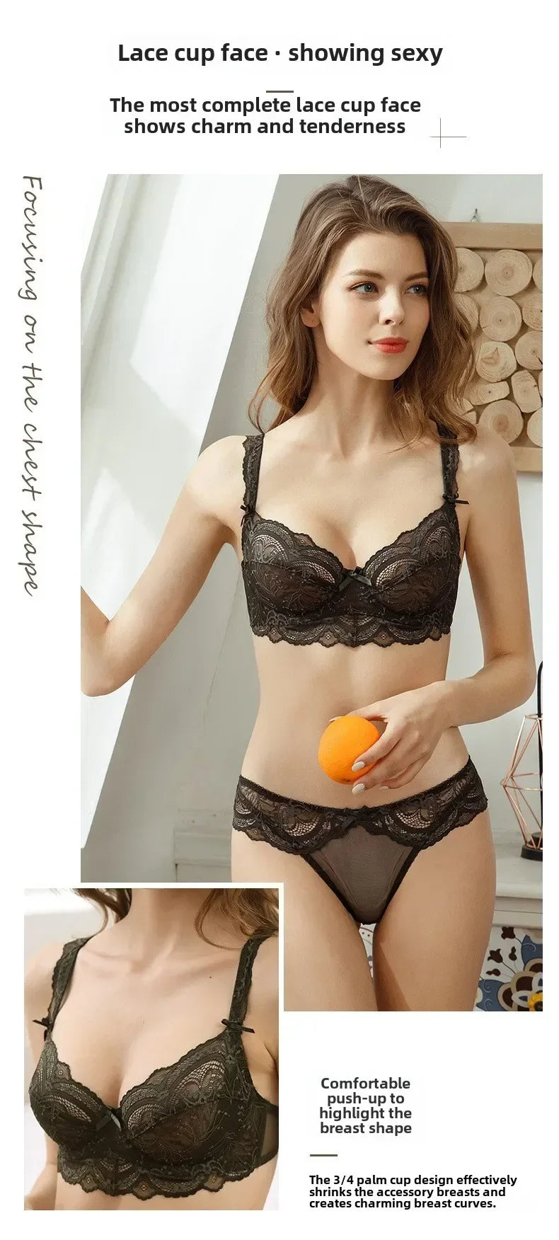MOYISU 2026 French Lace Bralette Set | A-G Cups Adjustable Lift | Anti-Sag Slimming Bra | Sheer Allure Wire-Free Summer