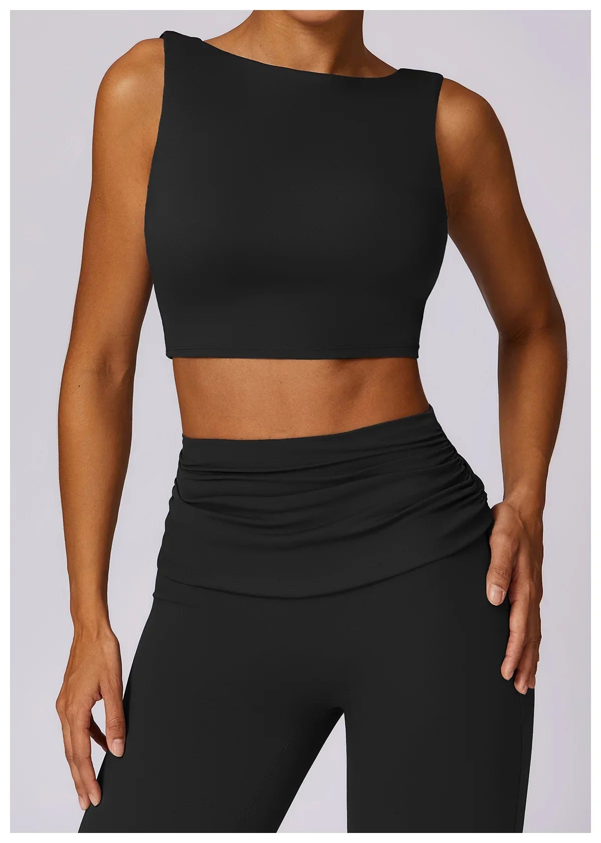 NCLAGEN Running Sports Bra Women High Support Open Back Yoga Breathable Slim Fit Fitness Pilates Tank Top With Removable Pads