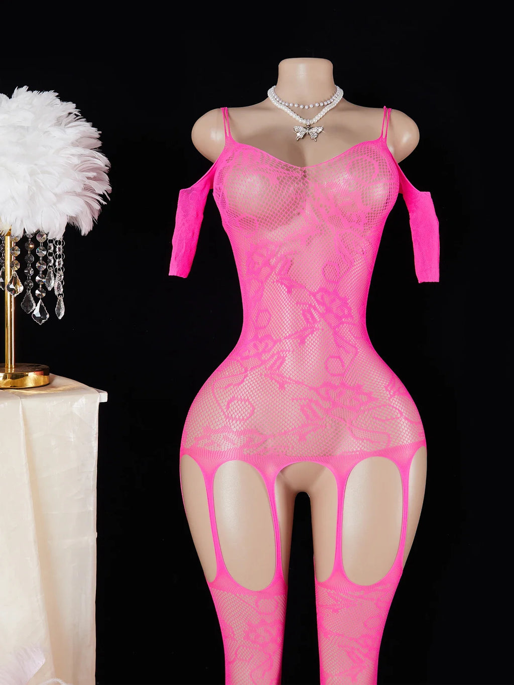 One Piece Open Bra Crotchless Underwear For Sex Lace Transparent Sexy Lingerie Plus Size Bodysuit Babydoll Dress Erotic Costumes