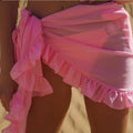 Beachwear Wraps Bikini Cover Ups Tassel Dress Bikini Summer Mesh Mini Ruffle Skirt for Women Candy Bathing Skirt Girls Swimsuit