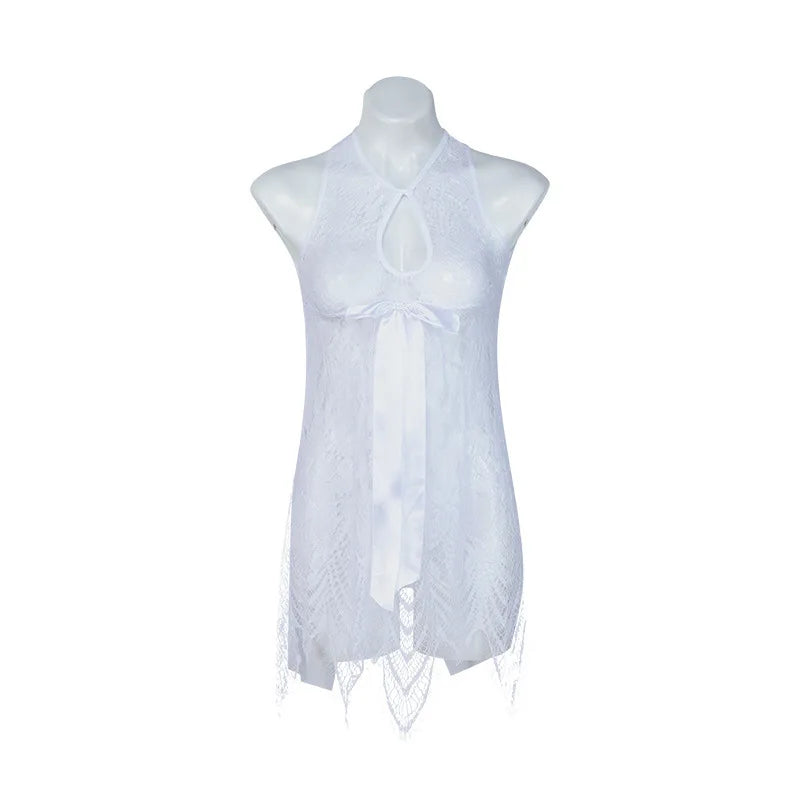 Sexy lace hollow pajamas mesh nightgown sexy lingerie