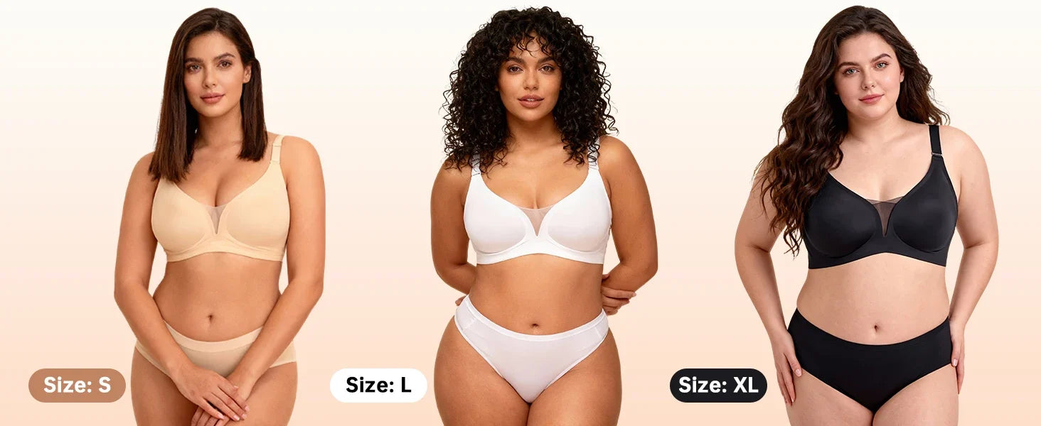 5pcs Hot Sexy Women's Wireless Push Up Bra Seamless T-Shirt Bralettes -Multi-Color, Breathable Padded, Everyday Comfort Lingerie
