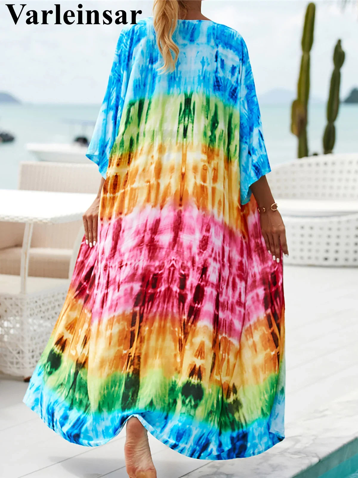 13 Colors Printed With Belt Crochet Knitted Tunic Beach Dress Beach Wear Beachwear Beach Cover Up Cover-upsFemale Women V7201