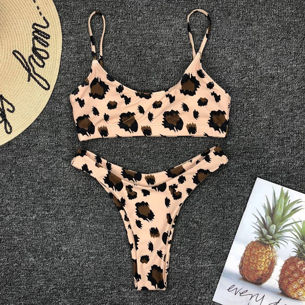 2026 Sexy Leopard Brazilian Bikini Female Swimsuit Women Swimwear Two Pieces Bikini Set High Cut Push Up Bathing Suit Swim Lady