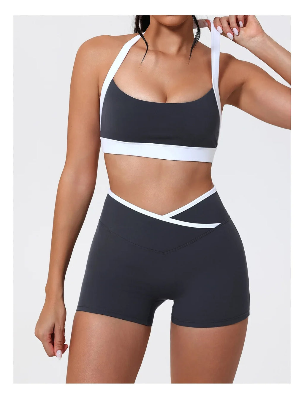 Women Halter Sports Bra Push Up Strappy Sexy Open Back Gym Crop Top Padded Women's Underwear Fitness Workout Yoga Tank Tops