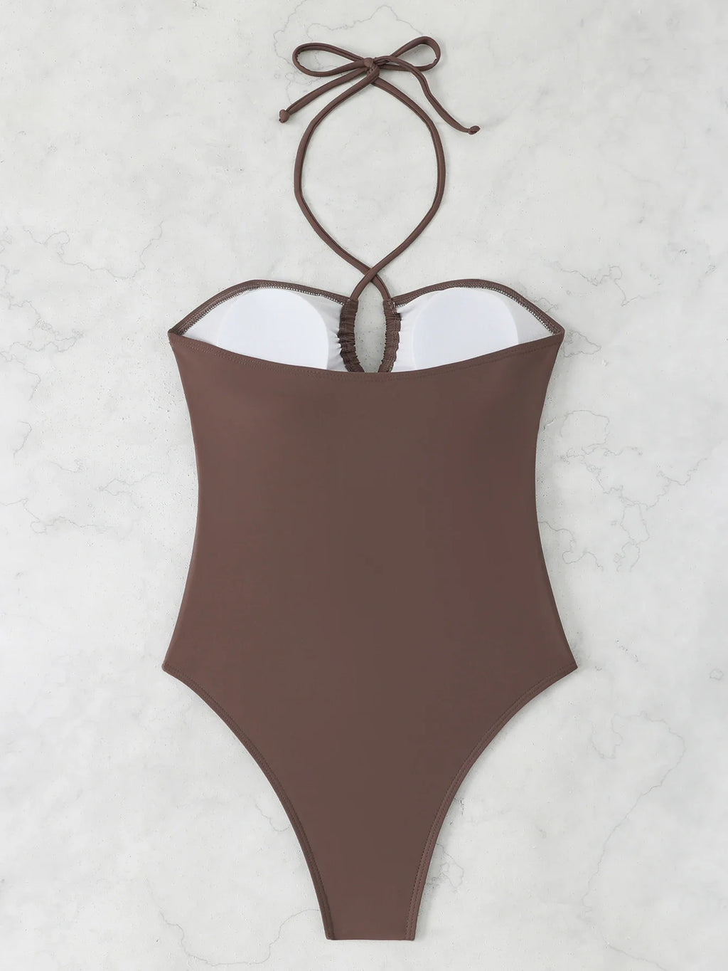 2026 Halter Swimsuit One Piece Solid Hollow Swimwear Women Sexy Bathers Bathing Swimming Swim Suit Female Beachwear