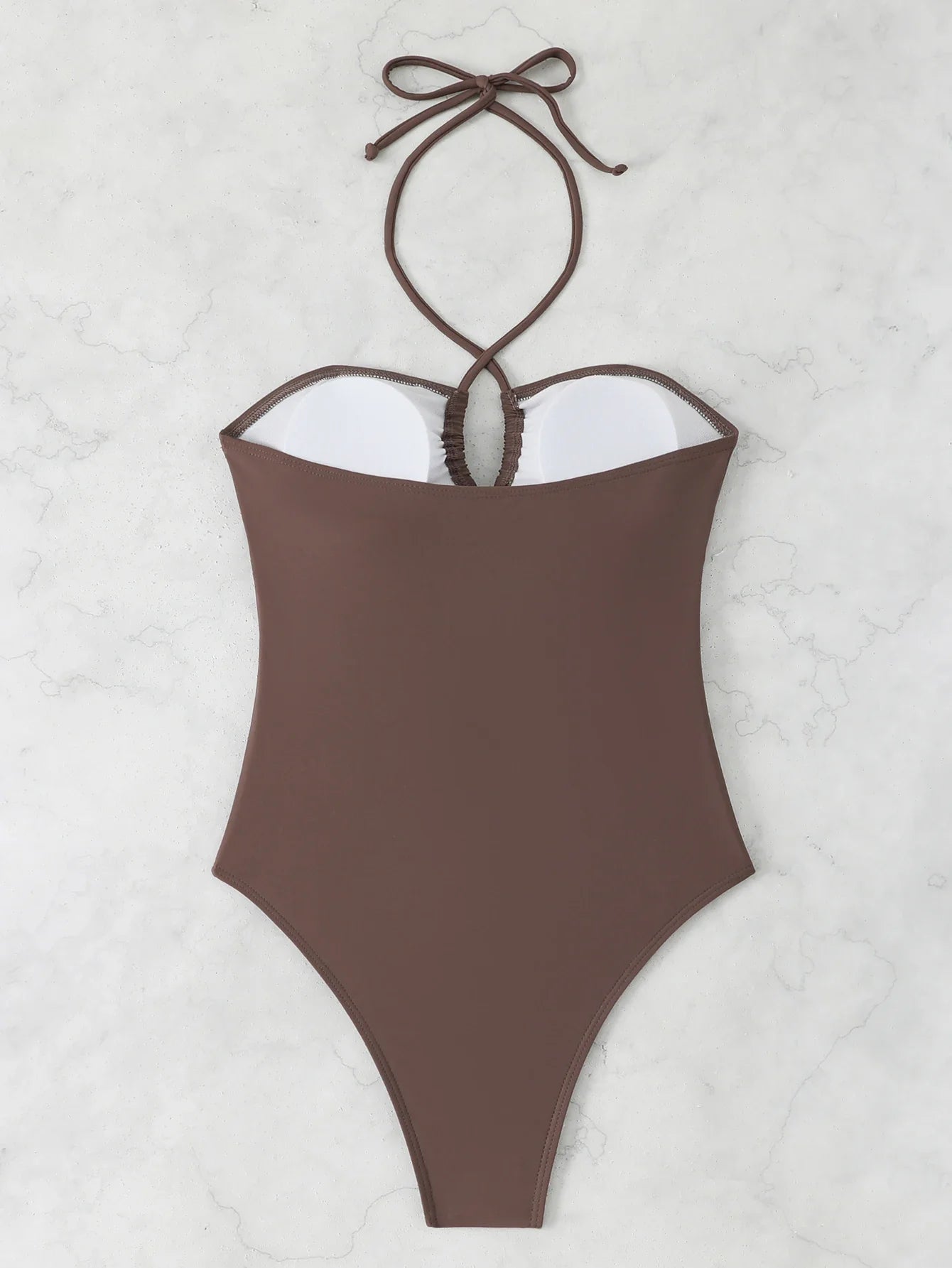 2026 Halter Swimsuit One Piece Solid Hollow Swimwear Women Sexy Bathers Bathing Swimming Swim Suit Female Beachwear