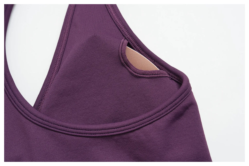 Seamless Gym Yoga Sets Women Breathable I-shaped Shock-absorbing Slim Sports Tank Top High Waist Shorts Training Fitness Suit