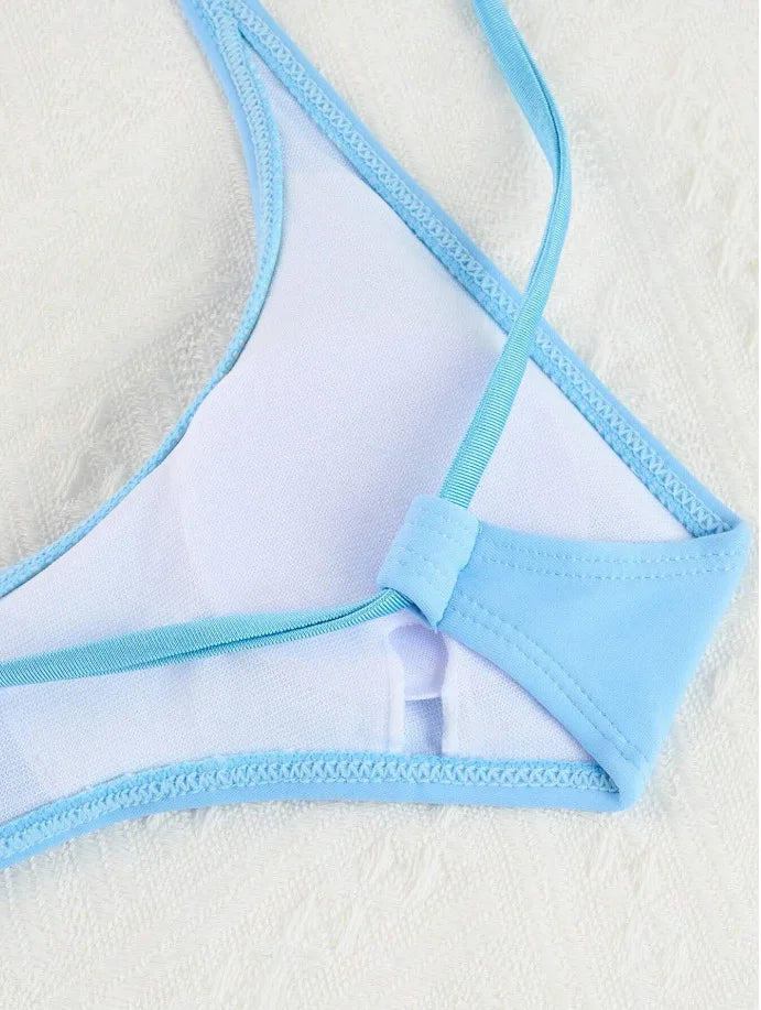 DEKA Vintage Plus Size Solid Sexy Bikini Set Women One Piece Swimwear Tummy Control Swimsuit Bathing Suit Beachwear