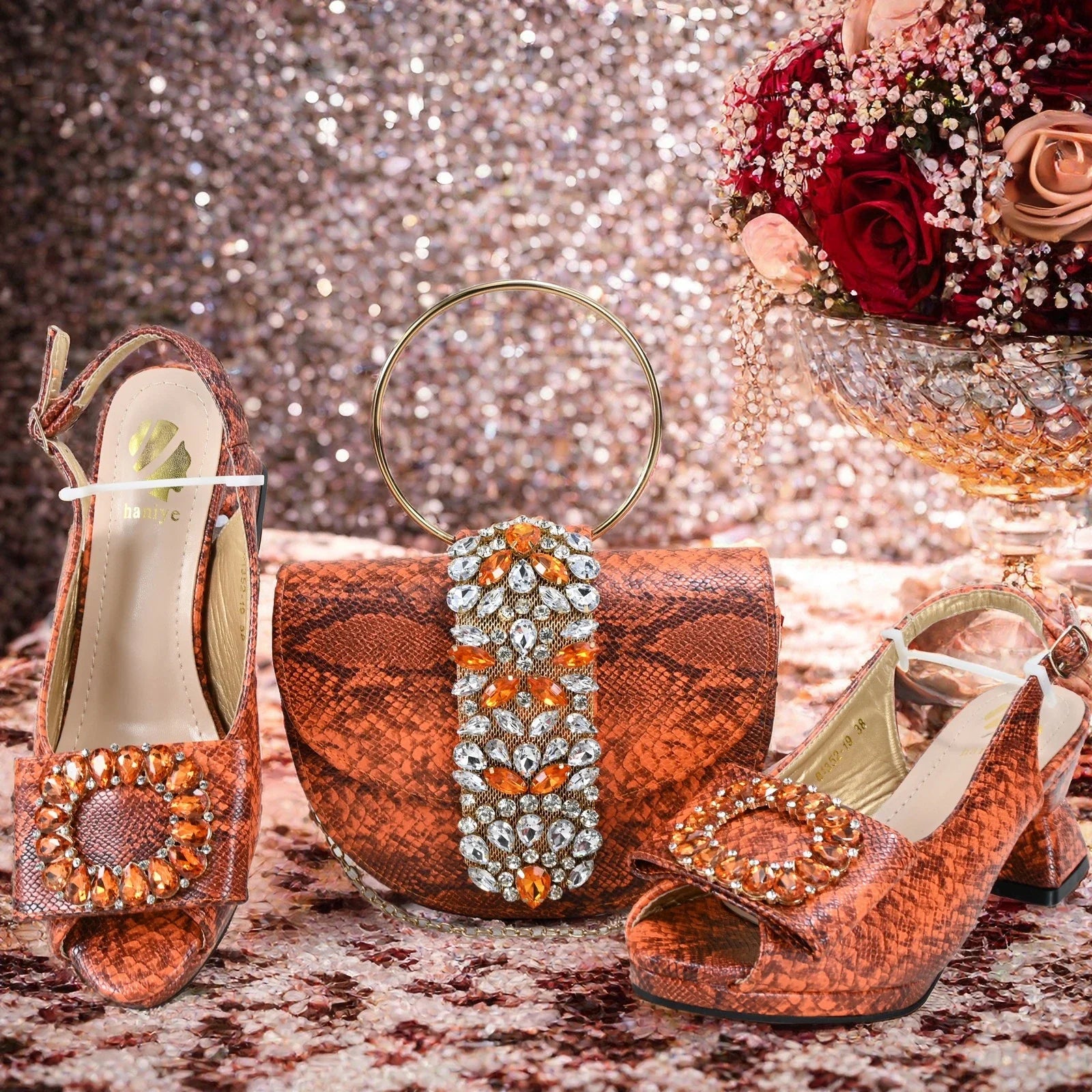 doershow Italian Shoe and Bag Set New 2024 Women Shoes and Bag Set In Italy YELLOW Italian Shoes with Matching Bag Hgv1-2