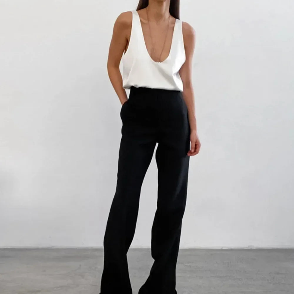 Light Luxury Comfortable Women U-neck Vest Top 2025 Spring and Summer Girls Breathable Soft Satin Lining Sleeveless Inside Top