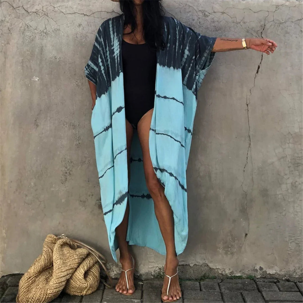 17 Colors Leopard Printed Colorful With Belt Tunic Cover-ups Beach Dress Beach Wear Beachwear Female Women Beach Cover Up V4510L
