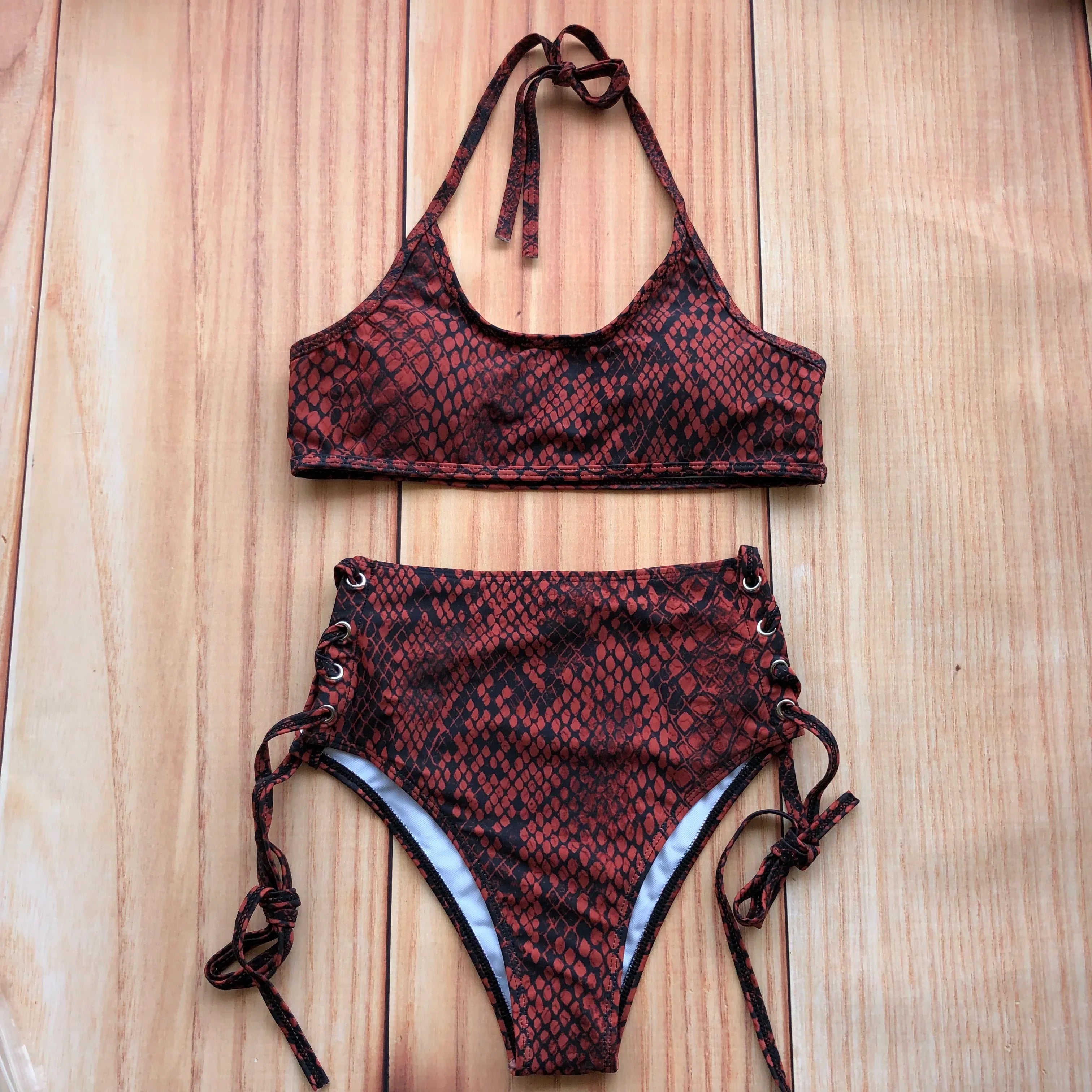 Bandage Bikini Sport Swimwear Women Swimsuit High Waist Bikini Set Push Up Maillot De Bain Femme Beachwear 2026 Bathing Suit