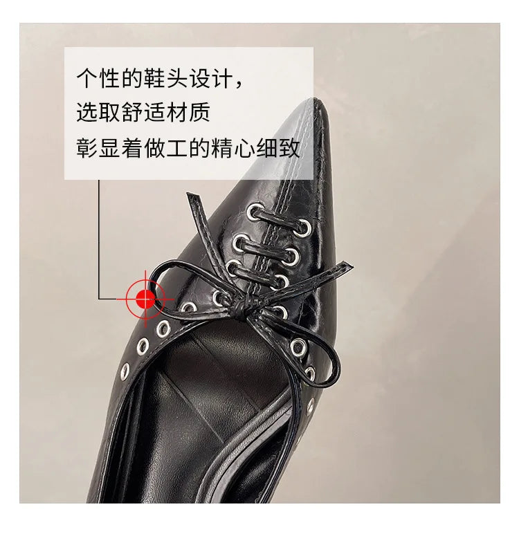 Pointed Toe Slingbacks Sandals Women Elegant Kitten Heel Dress Shoes Shallow Comfy Bowknot Office High Heels Ladies 2026