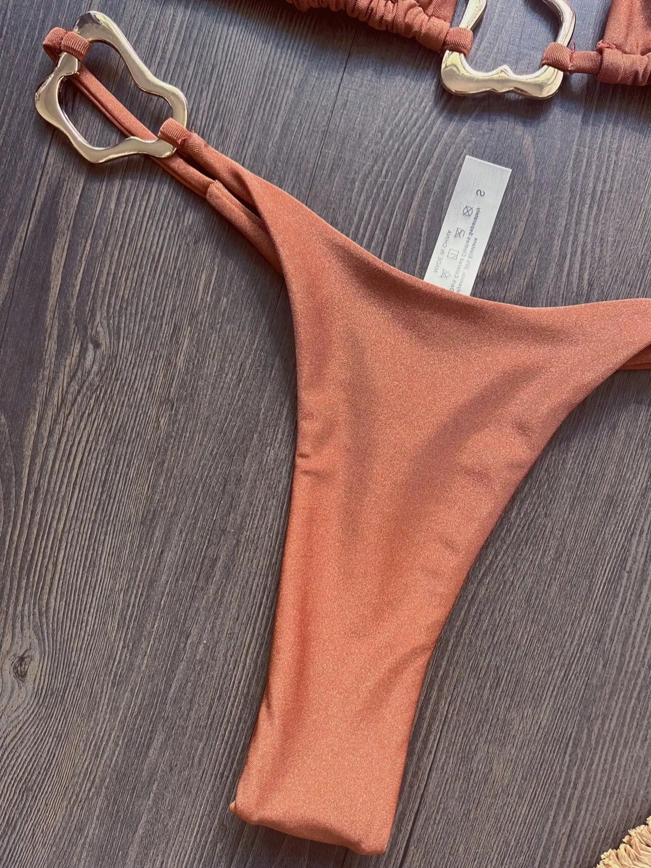 New Sexy Bikini Solid Color Lace-up Split Two-piece Swimsuit for Women