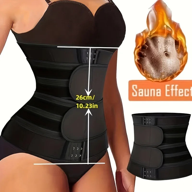 Neoprene Waist Trimmer Belt - Women's Body Shaper with Sauna Sweat Technology, Tummy Control Benefits Sleek Shapewear