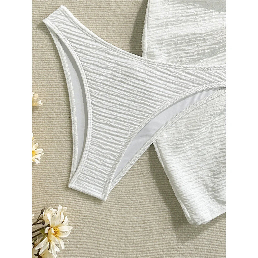 3PCS With Sarong Metal Star Halter Bikini Female Swimsuit Women Swimwear Three-Pieces Bikini Set Bather Bathing Suit Swim V7042