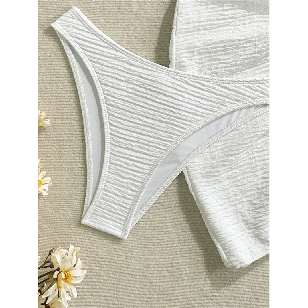 3PCS With Sarong Metal Star Halter Bikini Female Swimsuit Women Swimwear Three-Pieces Bikini Set Bather Bathing Suit Swim V7042