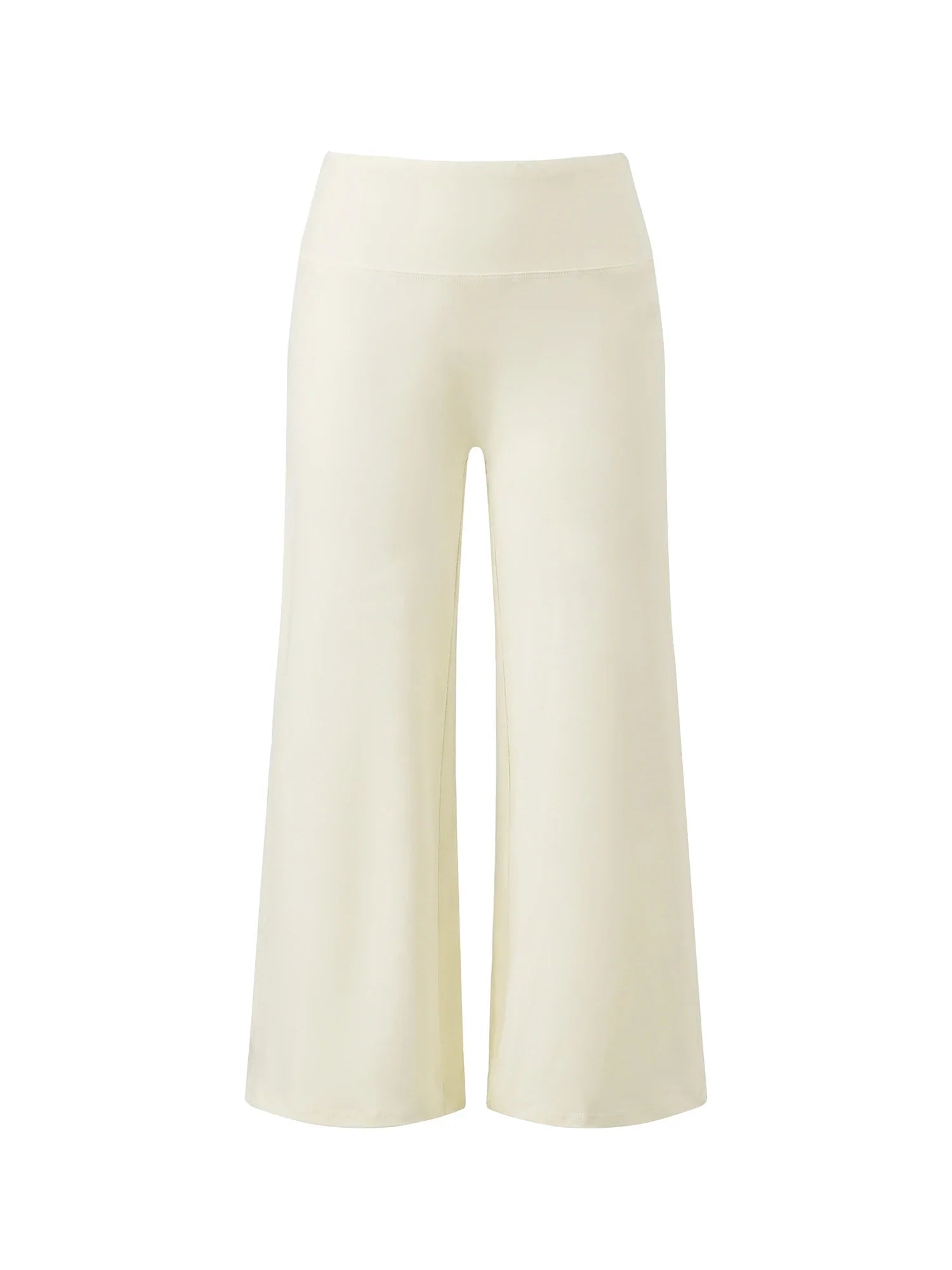 Women Solid Color Capri Pants High Waist Skinny 3/4 Length Flared Pants Casual Loose Fit Cropped Jogging Trousers Daily Summer