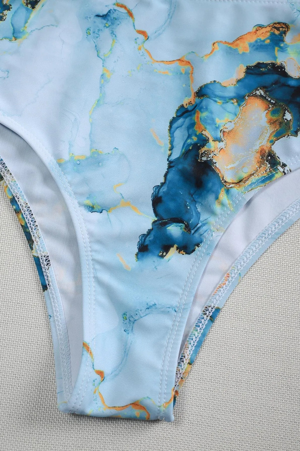 Sport Bikini Set Sexy Women Swimsuit Push Up High Waist Marble Blooming Print Swimwear Female Bathing Suit Banadores Mujer 2026